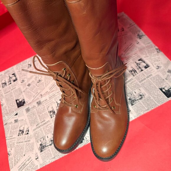 J.Crew Tall Leather Riding Boots – Classic Chestnut Brown – Size 7.5 – Like New - Picture 4 of 12